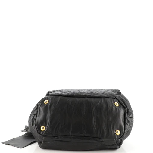 Prada   |    Bow Tie Pleated Handbag