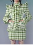 Mukzin   |    Retro Chinese waist Green Suit Coat