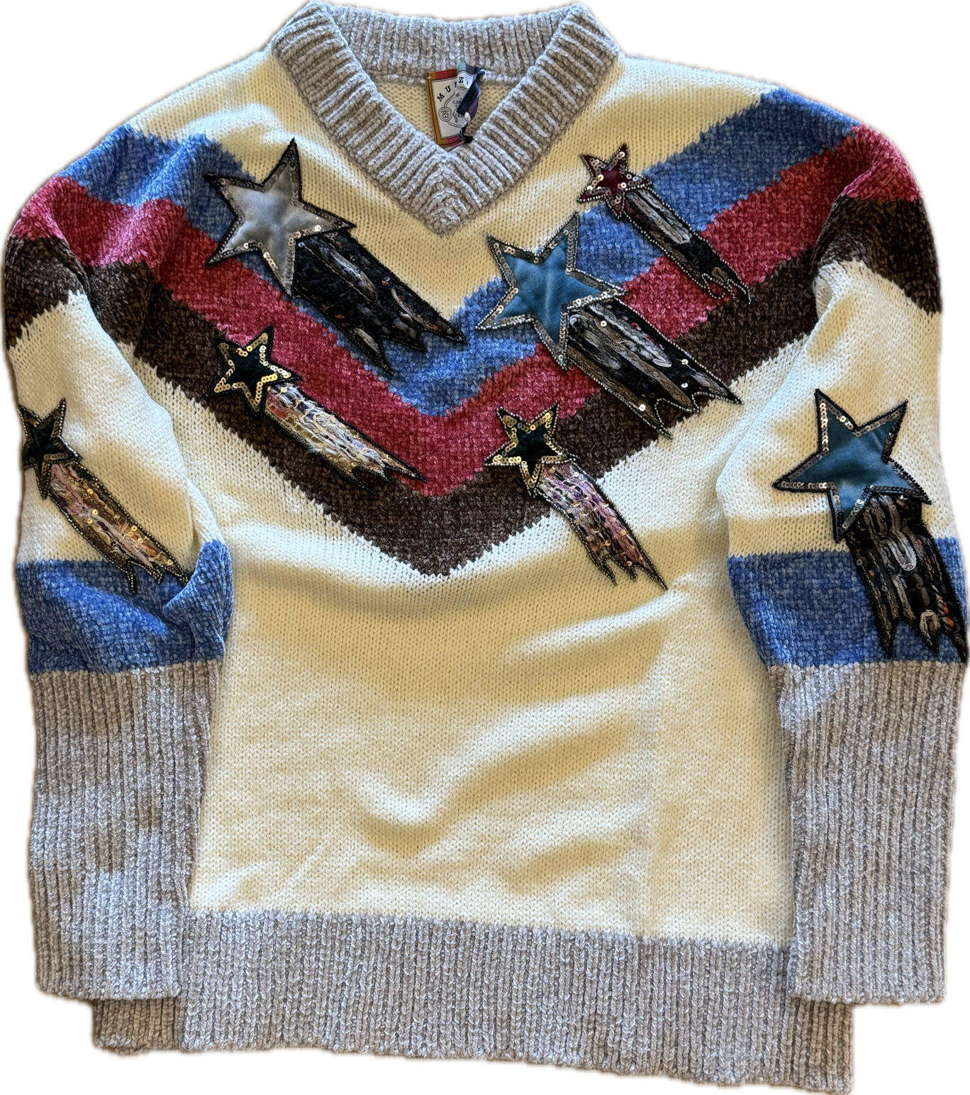 Mukzin   |    Patchwork Pink & Blue Shooting Stars
