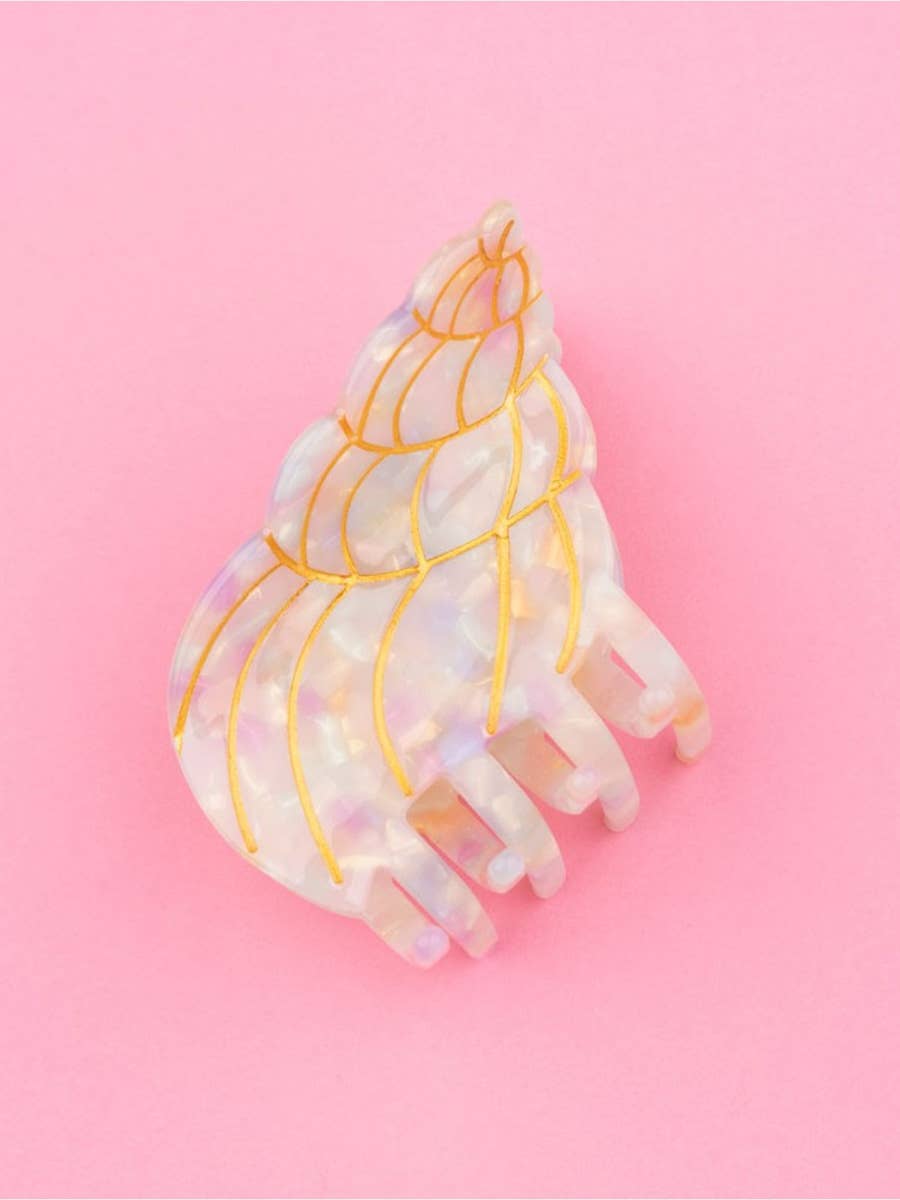 Ocean beach fish seashell acrylic hair claw clip