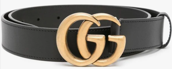 Gucci Women&#39;s GG Marmont Moon Leather Belt 85 / 32