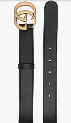 Gucci Women&#39;s GG Marmont Moon Leather Belt 85 / 32