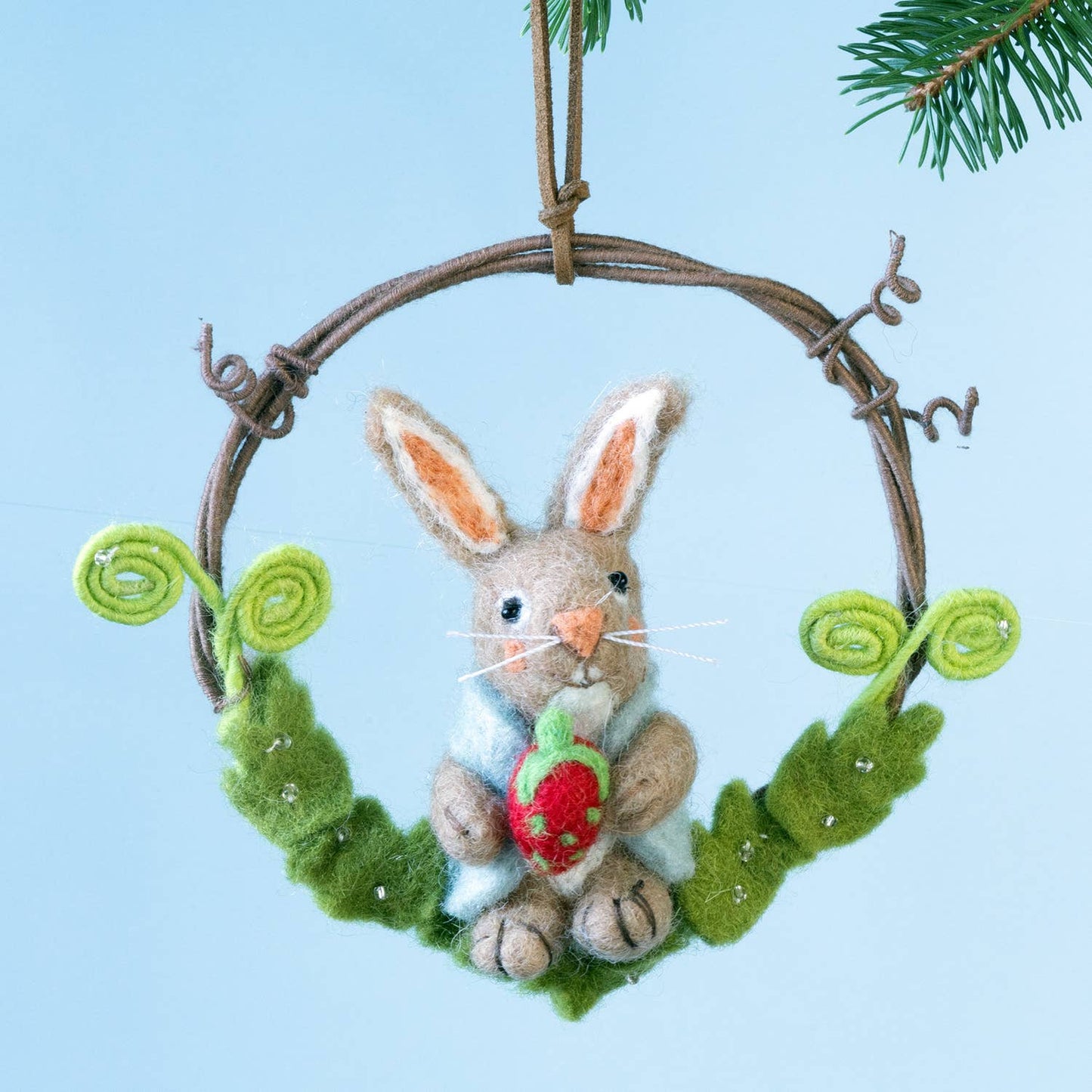 Mini Wreath: Happy Bunny
