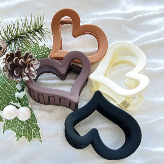 Hair Clip_Heart Hair Claw Hair Clip (Assorted): OS / Heartmix-161153