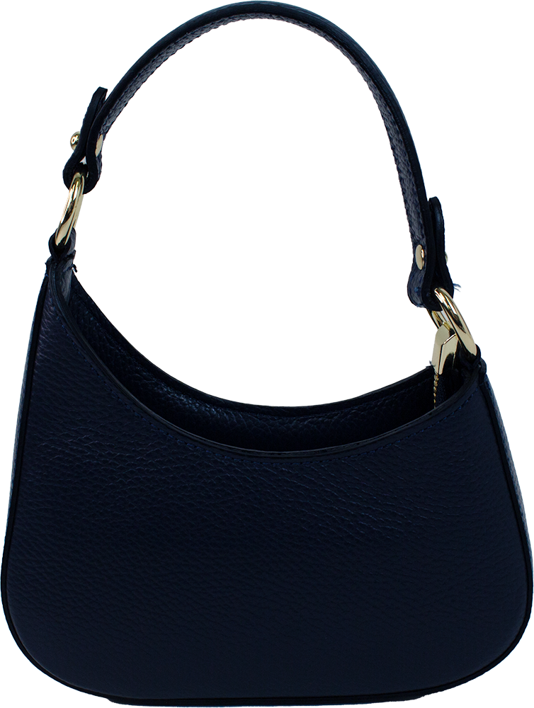 ITALIAN LEATHER ASYMMETRICAL HANDBAG: Beige