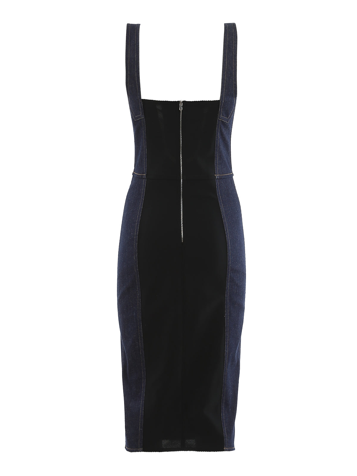 Dolce & Gabbana   |    Dark Blue Cotton Denim Midi
