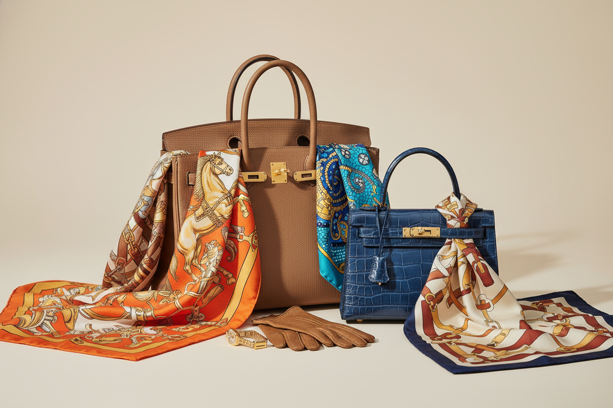 Hermes Scarves and Bags