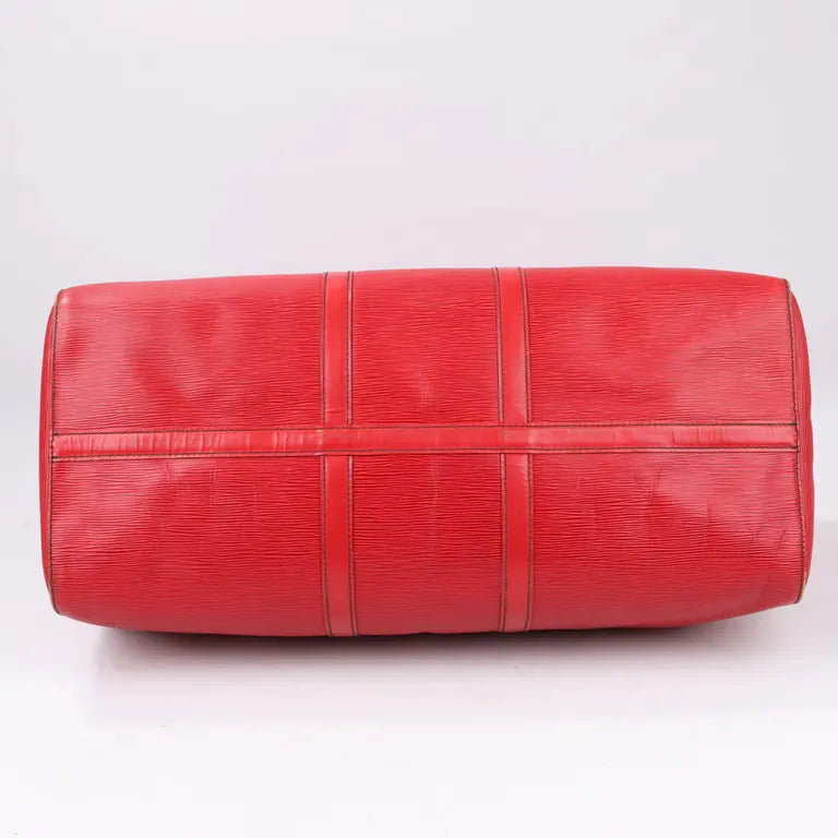 Louis Vuitton   |    Epi Keepall 55 Castillan Red Travel Bag